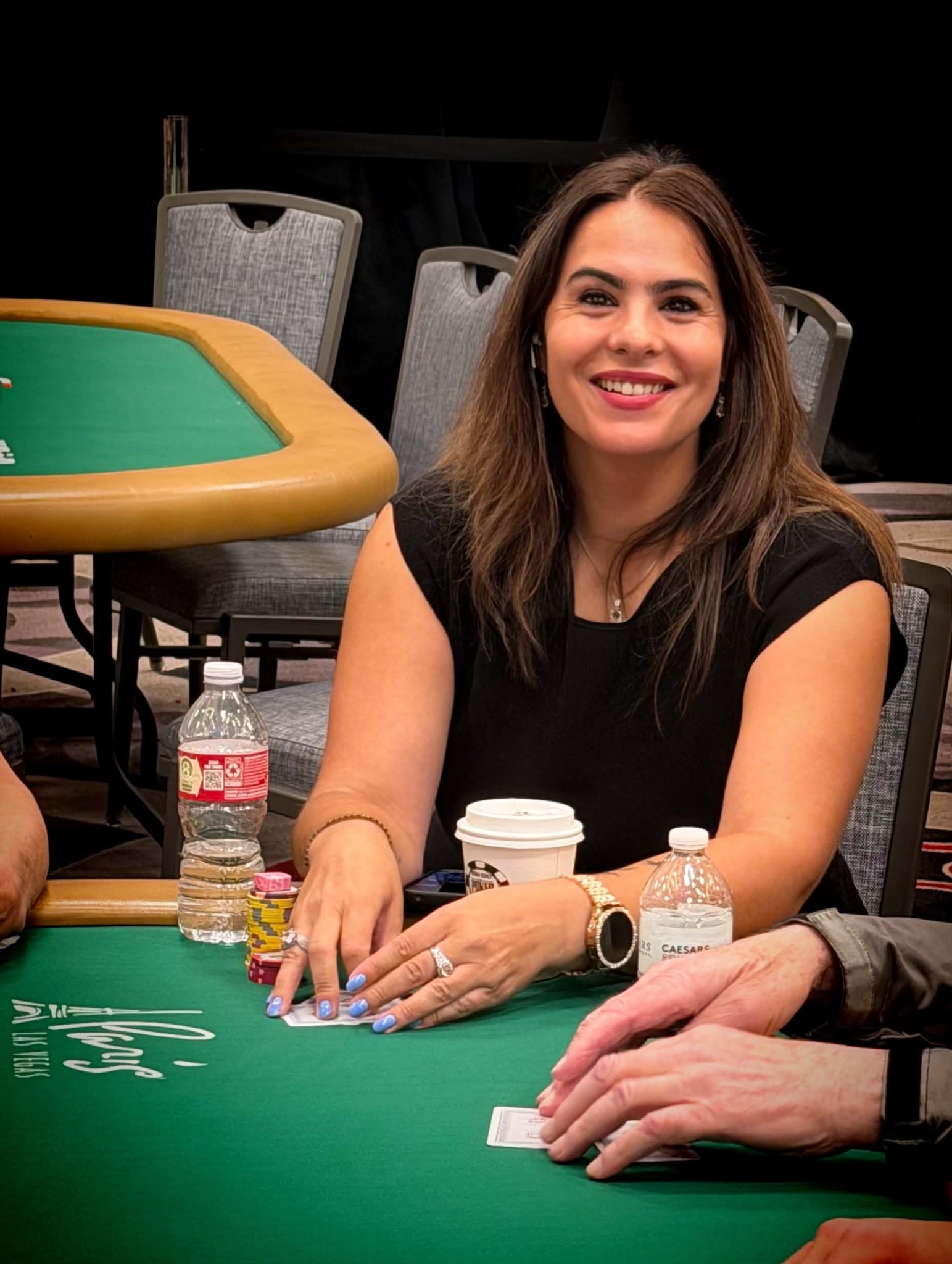 Audrey Verlomme à une table de poker